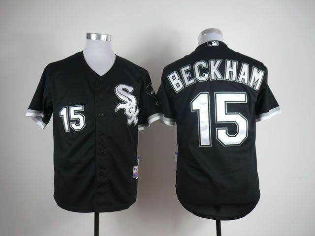 Men Chicago White Sox #15 Beckham Black MLB Jerseys